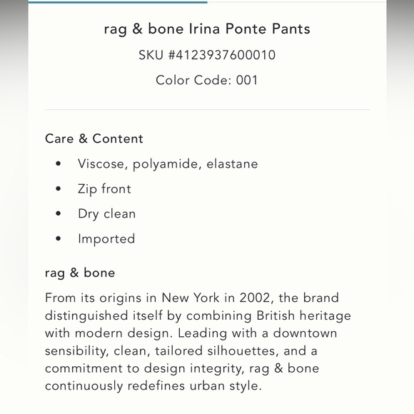 RAG AND BONE Irina Ponte Flare Pants - Like New - Picture 12 of 13